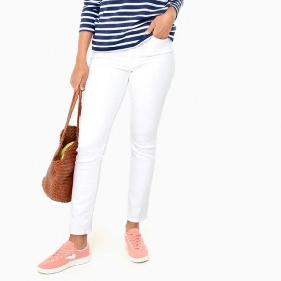 MOTHER The Mid Rise Dazzler Ankle Straight Jeans Fairest Of Them All White 25 - Picture 1 of 15
